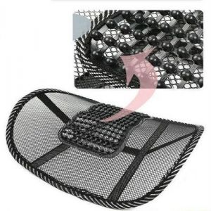 Mesh Ventilation Back Rest with Lumbar Support - Black